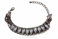 Pulsera Gris oscuro con Navettes
